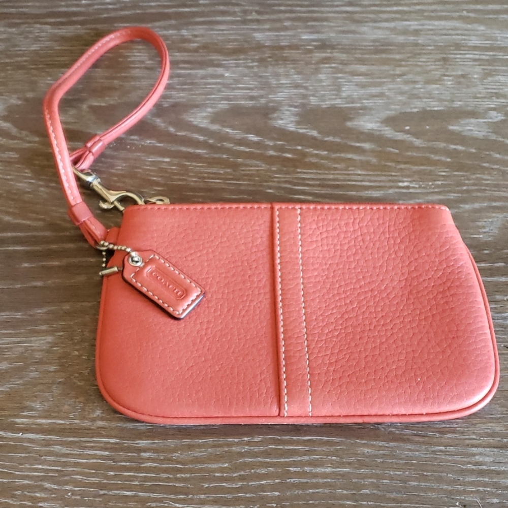 Coach leather wristlet